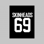 Skinheads 69 čierne teplákové kraťasy s tlačeným logom